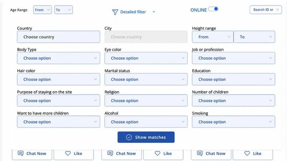 SakuraDate Search filters